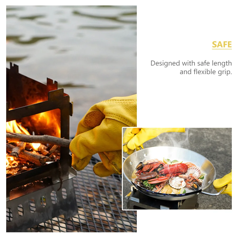 

1 Pair Anti-Scalding Grill Gloves Heat Resistant Barbecue Mitt For Camping Cooking Baking Outdoor Oven Stove Fireplace Bbq Glove