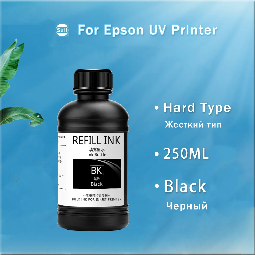 Tinta LED UV para impresora Epson, cabezal de impresión Universal, L800, L805, L1800, R280, R290, R330, 250, 1390, 1400, DX5, DX6, DX7, 1410 ml