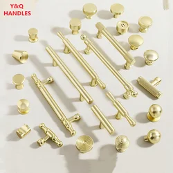 Handles Drawer Cabinet Furniture Kitchen Handles for Cabinet Knob Door Drawer Furniture Kitchen Golden Single hole Aluminium