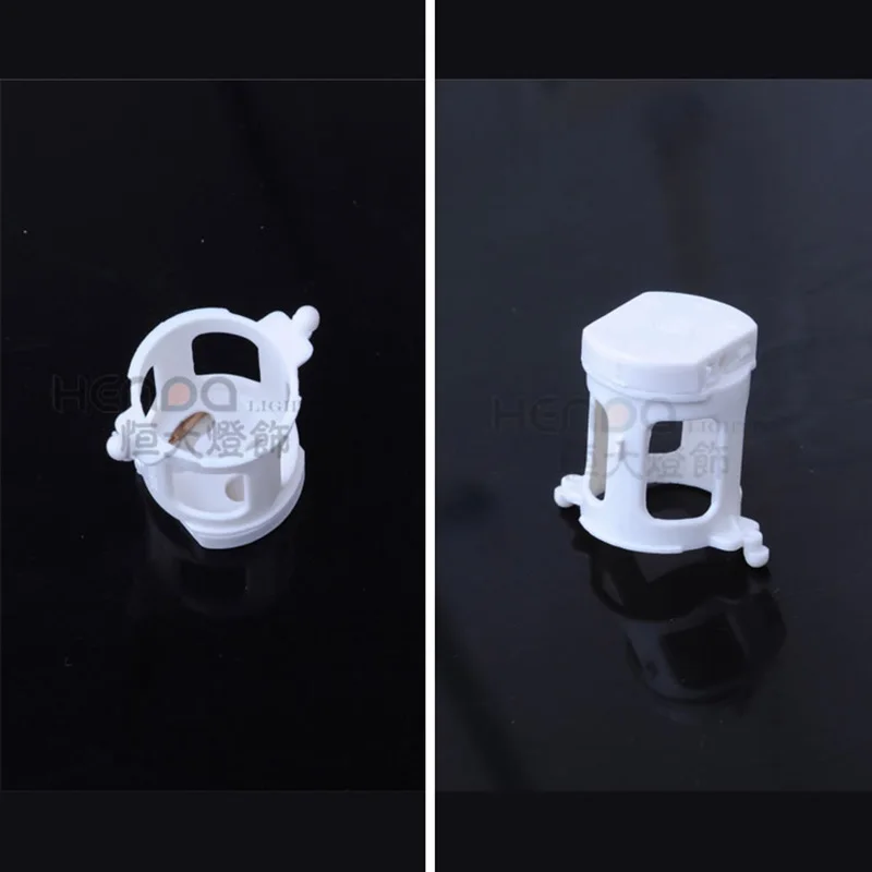 White Starter Lamp Holder Base for Inductive Fluorescent Lamp Tube Bracket Embedded Special Lamp Base Socket