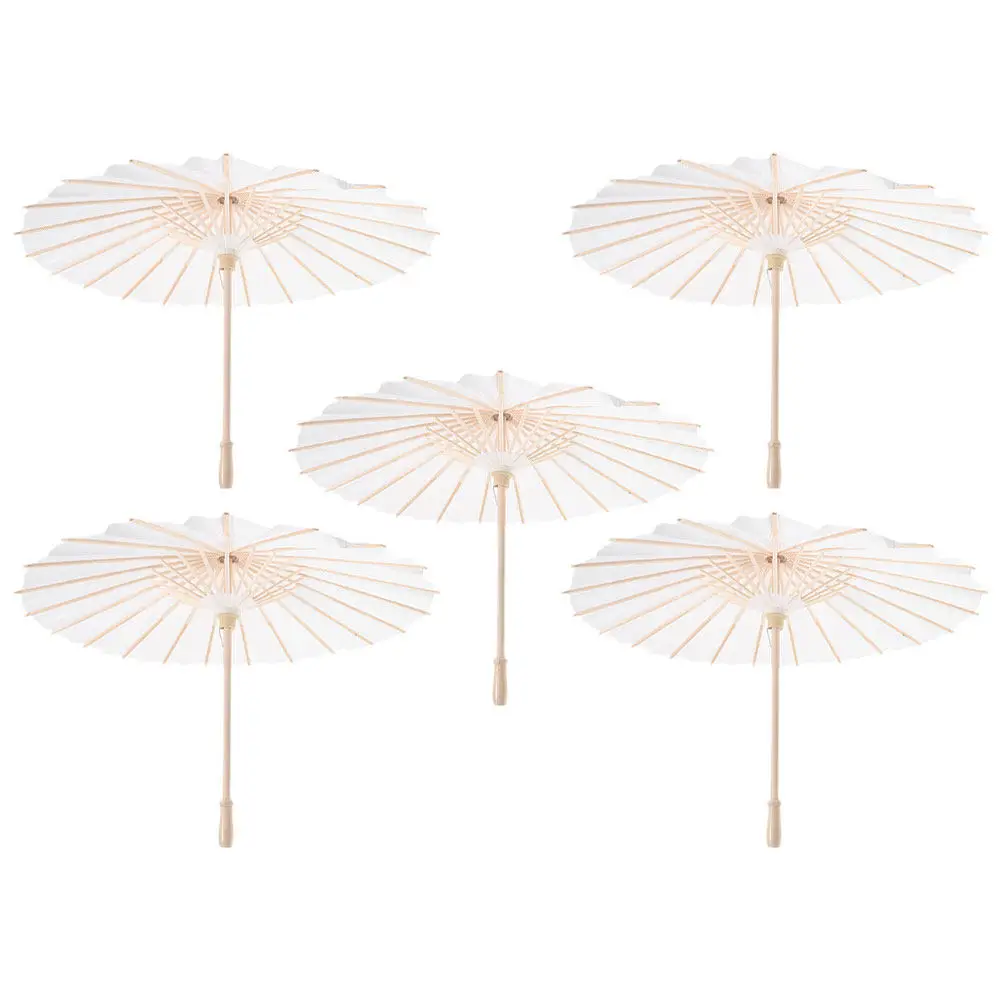 

Набор из 5 заготовок для зонтов из масляной бумаги, неокрашенных, для ручной росписи, граффити, рисования, декоративного оформления интерьера, реквизит для фотосъемки