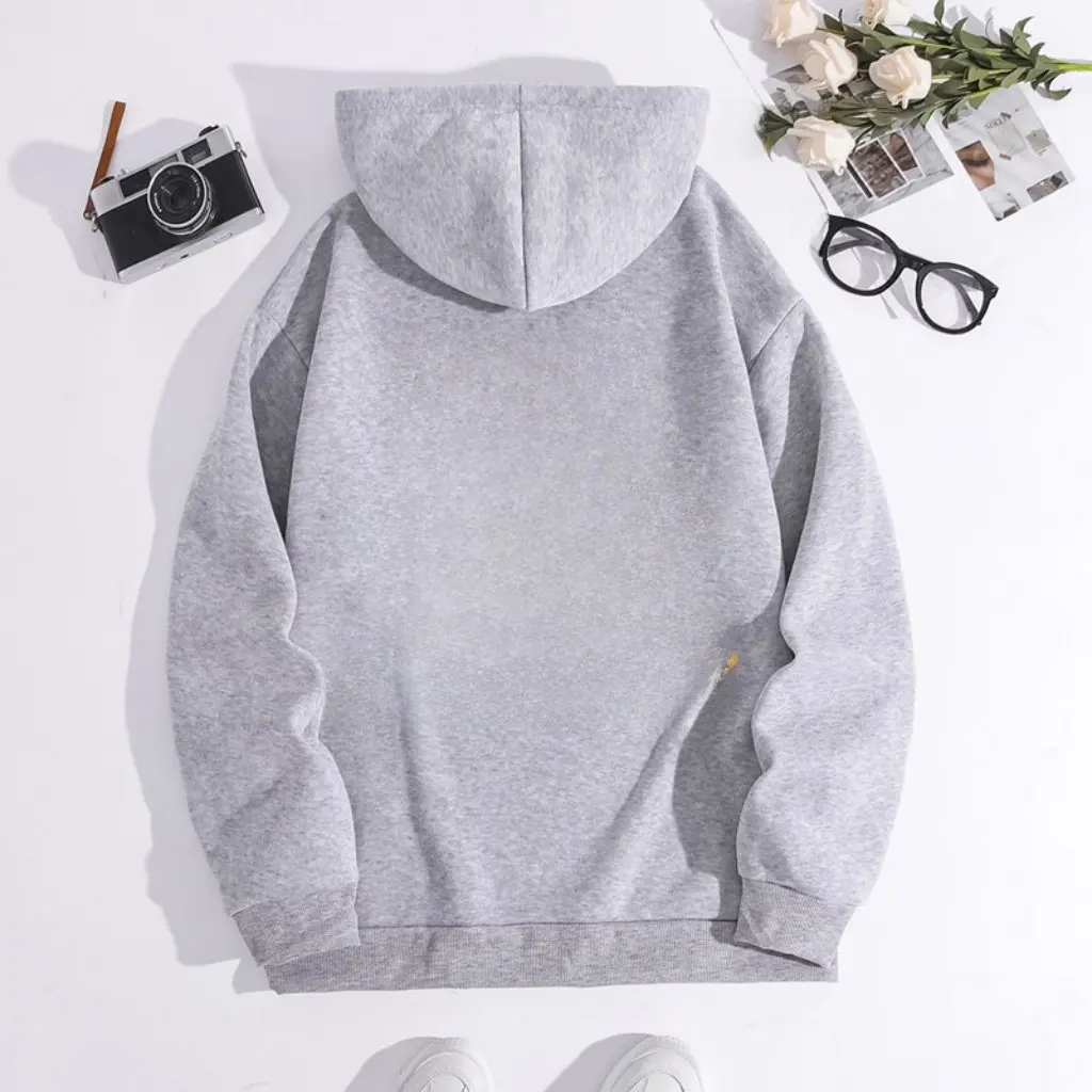 여성용 플리스 안감 후드티 가을 겨울 유럽 미국 신상 레터 프린트 백백 칼라 패션 탑