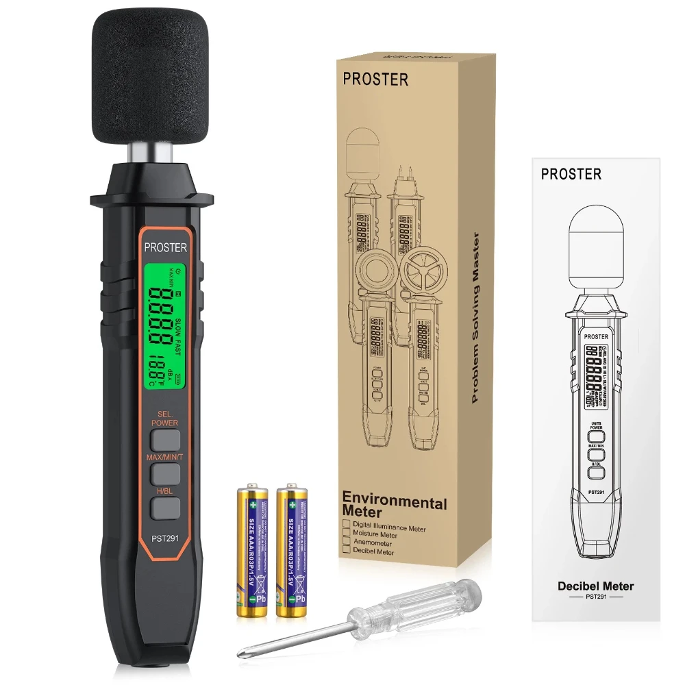

Portable Digital Sound Level Meter Decibel Noise Meter 30-130DB Pressure Monitor