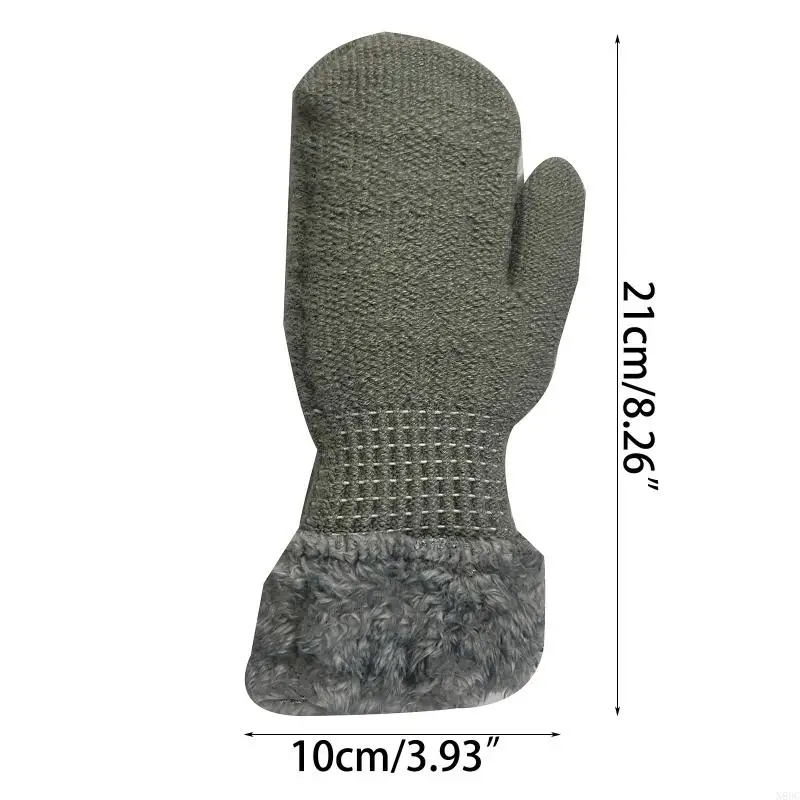 N80C Full Finger ถุงมือ Coral Fleece Mittens ถุงมือฤดูหนาวชายหญิงฤดูใบไม้ร่วงถุงมือ