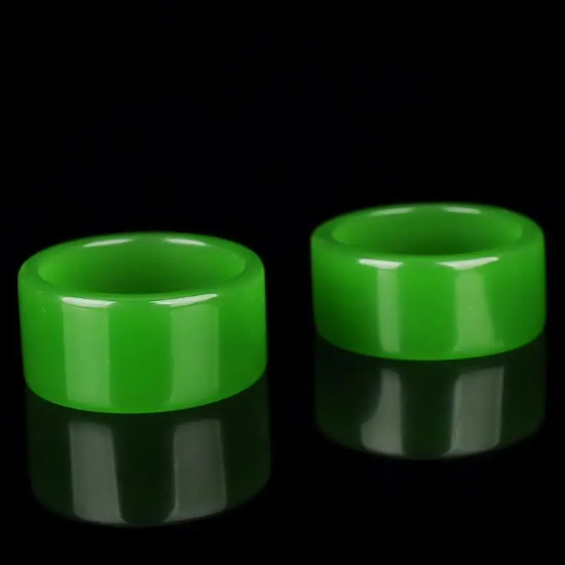 

Натуральный Синьцзян Хэтянь нефритовое жадеитовое кольцо на палец кольцо для большого пальца шпинат зеленый унисекс кольцо на хвост кольцо на палец