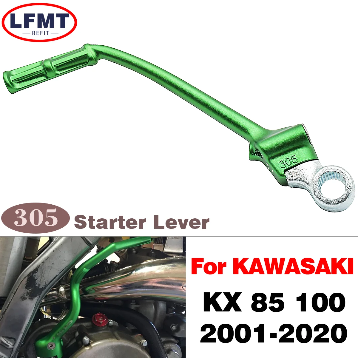 

Motorcycle CNC Aluminum Forged Kick Start Starter Lever Pedal For Kawasaki KX 85 KX 100 KX85 KX100 KX-85 KX-100 2001-2020