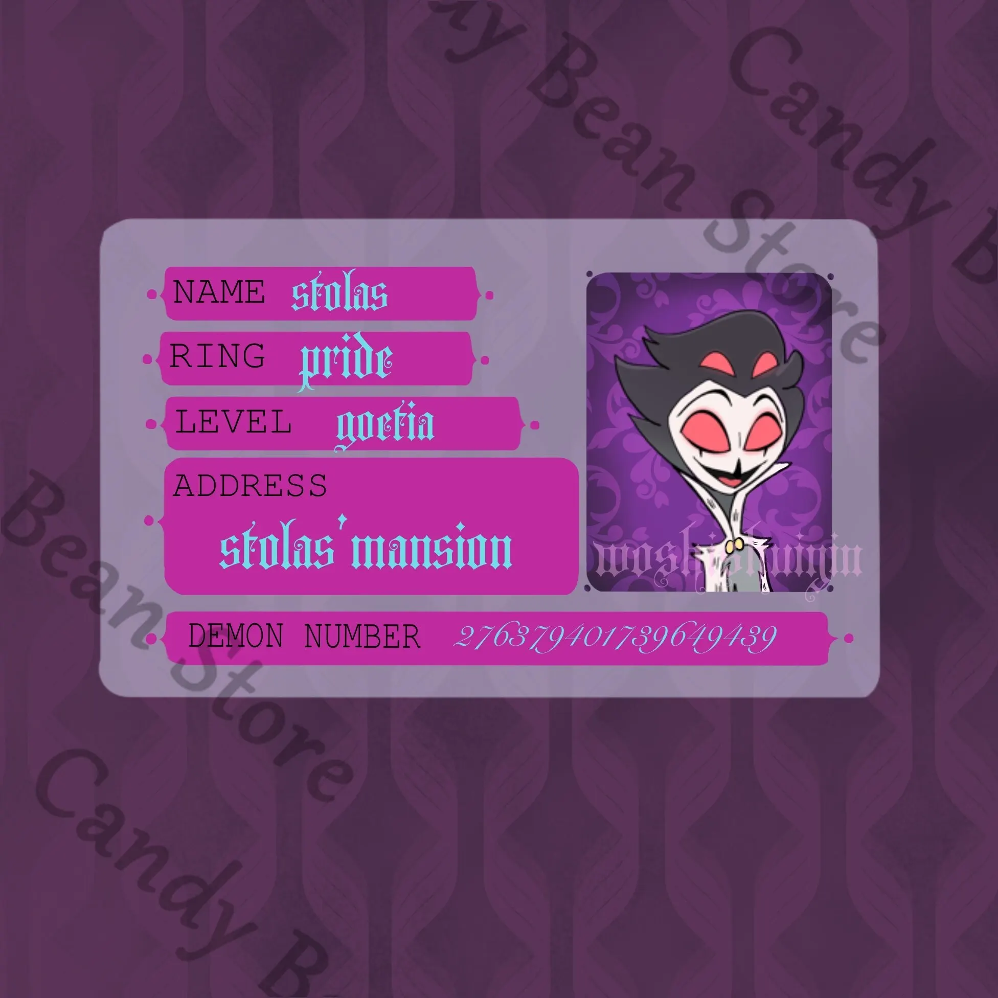 Hazbin Hotel Anime ‌Alastor Angel Dust Husk VOX Sir Pentious Cosplay Identity Card Sleeve Cartoon Cards Protective Sleeve Xmas view 6