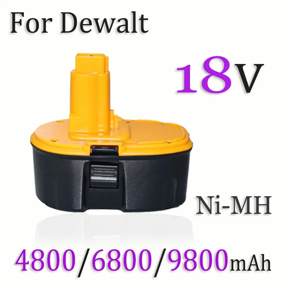 

For Dewalt 18V 4800/6800/9800mAh Ni-MH battery，Compatible DC9096 DW9096 DE9039 DE9095 DW9098 Cordless Electric Tool