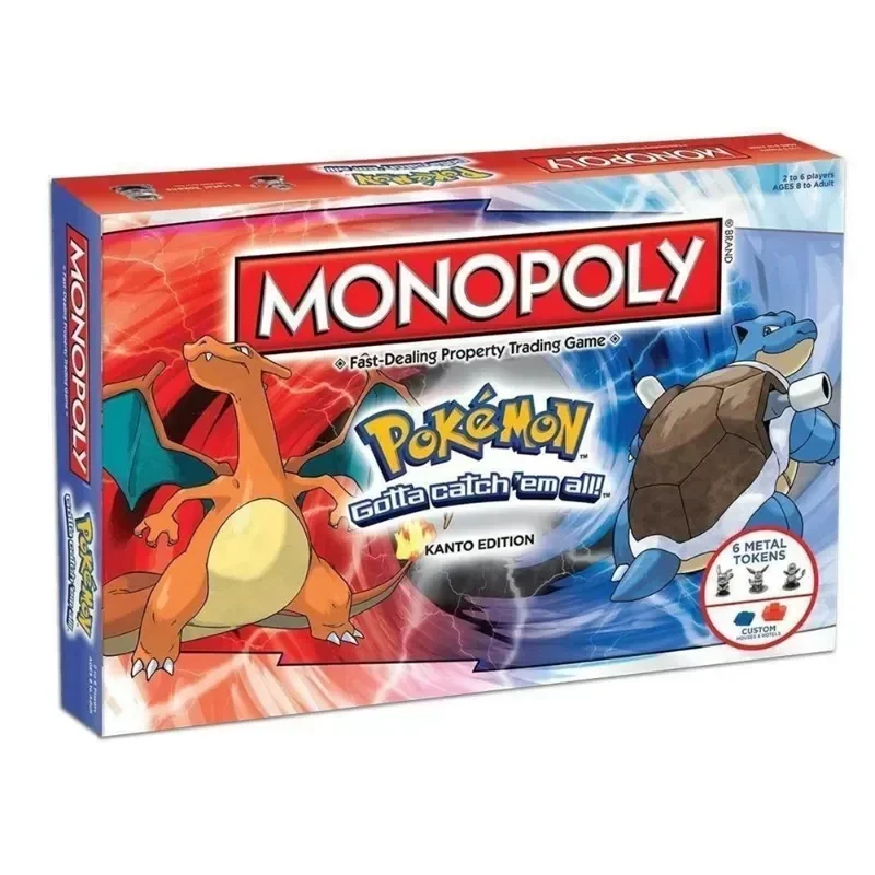 Monopoly Pokemon New All Series Friends Board Game of Thrones Puzzle Battle Hobby Casual Toy Kid Anime Family Collectible Gift