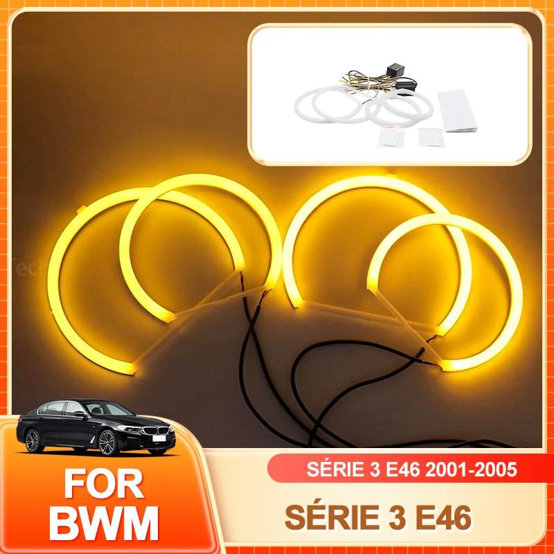 

Glasses Holder Switchback Cotton Light LED Angel Eye Dual White Amber for BMW 3 Series E46 Compact 2001 2002 2003 2004 2005