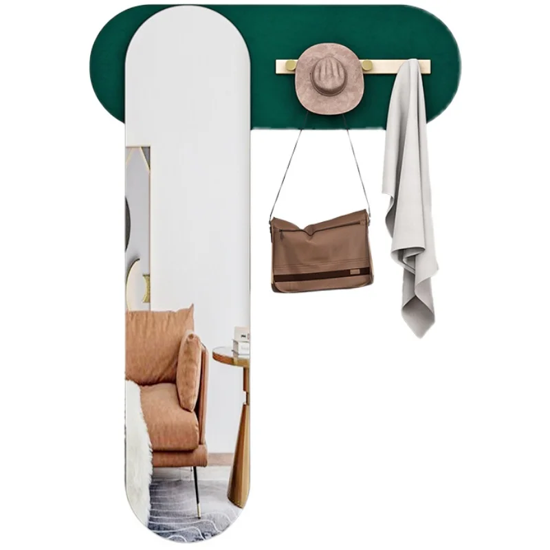 

YY Nordic Hallway Dressing Mirror Coat Rack Mirror Integrated Home Full-Length Mirror