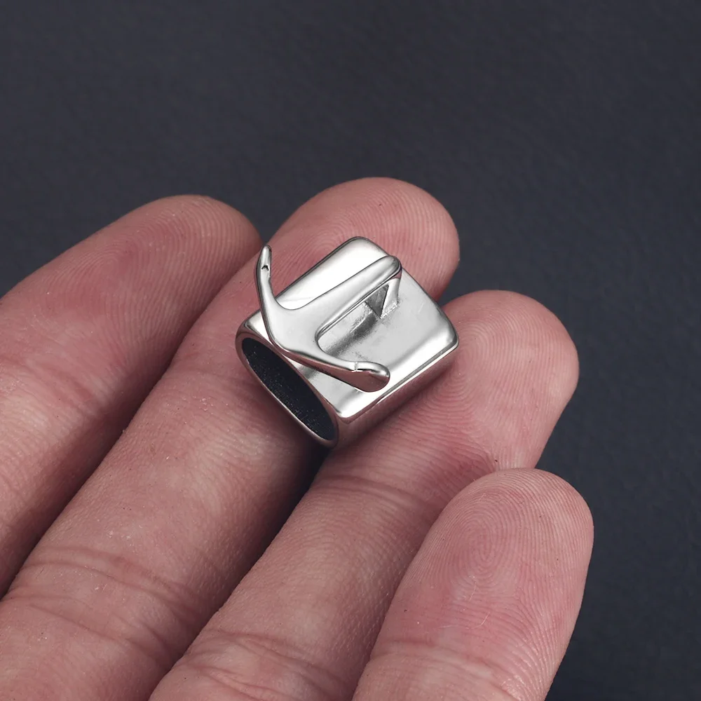 스테인레스 스틸 미러 마감 걸쇠 후크, 가죽 팔찌 쥬얼리 제작 결과물, DIY 액세서리, 10x5mm