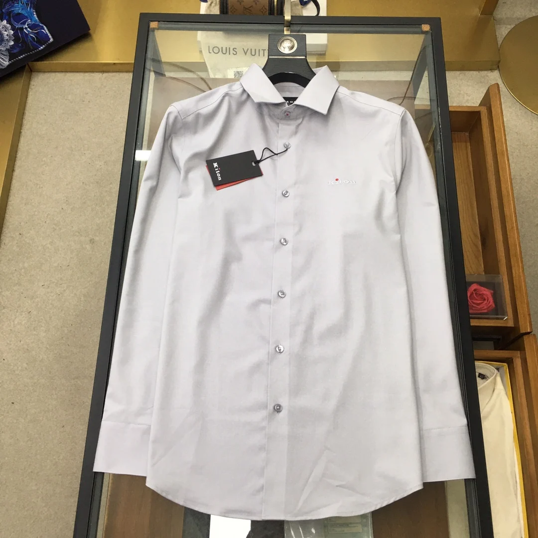 Kiton Old Front Casual Poplin Cotton Men's Casual Business Shirt