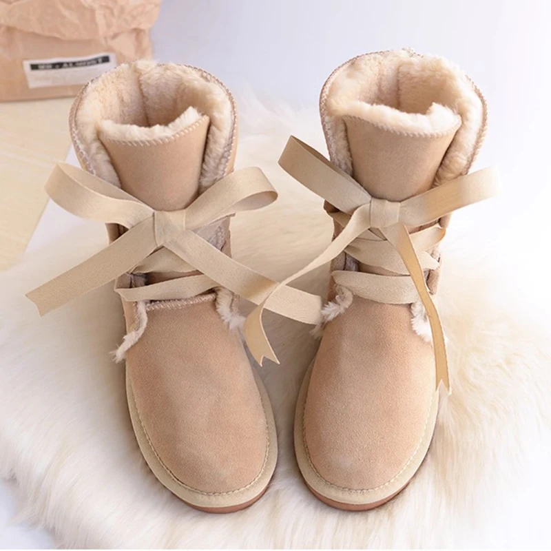 

New Top Quality Fashion Women Snow Boots Genuine Cow Leather Winter Boots Warm Women Boots 14 Colors shoes Size 35-40