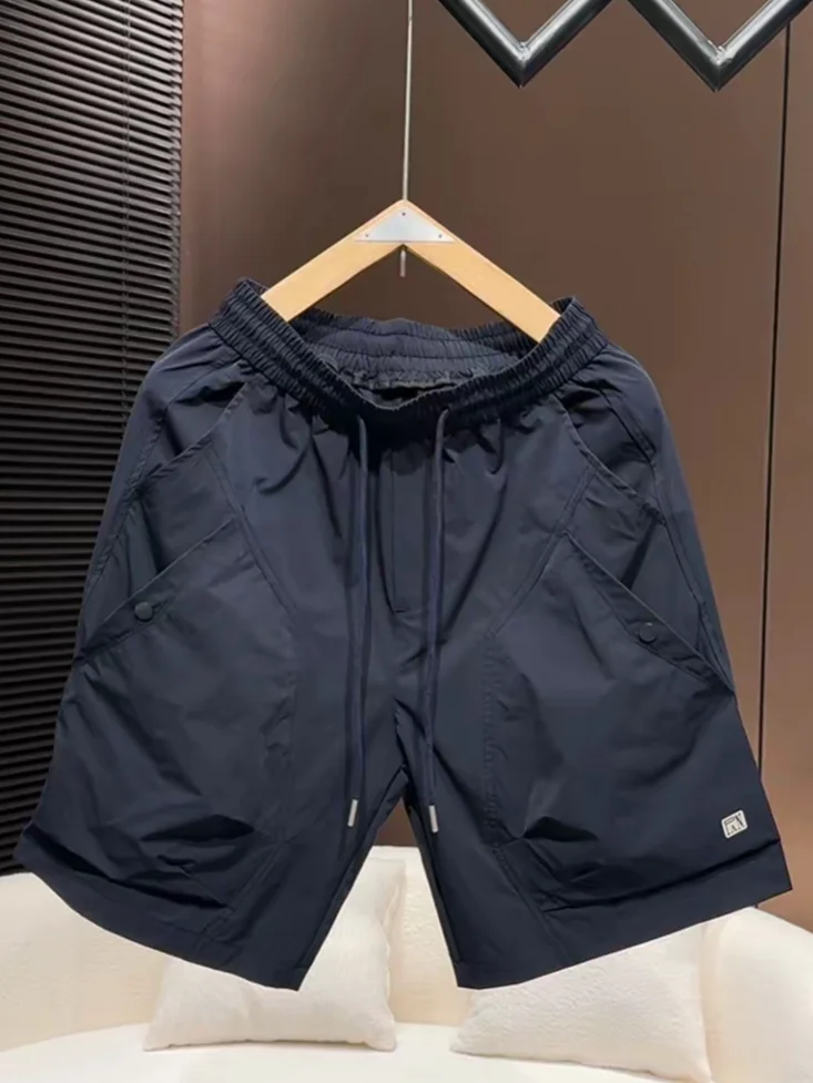 Men's Fashionable Candy Color Quick Dry Hole Punching Three Dimensional Tailoring Workwear Shorts Casual Five Parts Pants