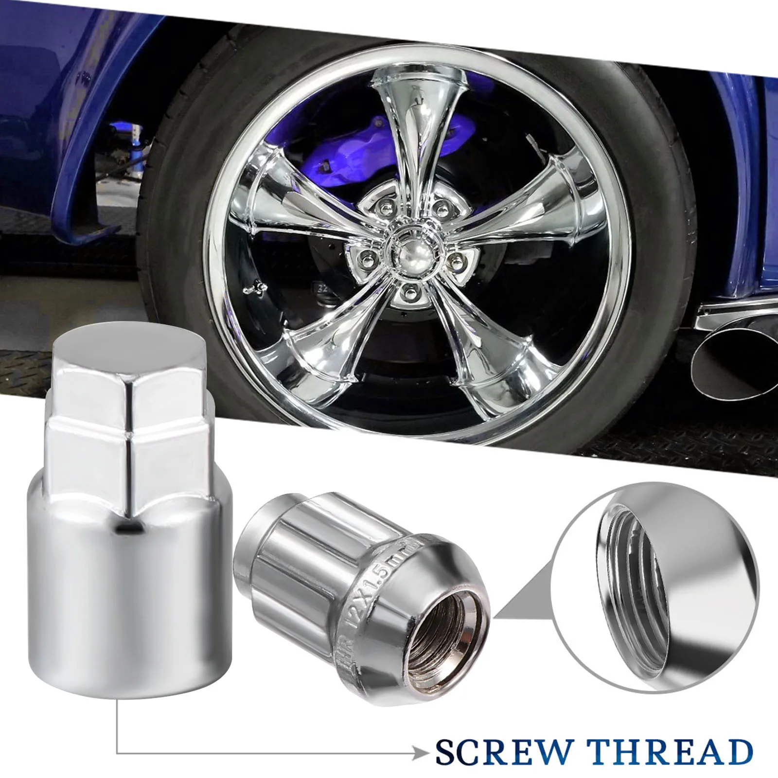 

4Pcs Wheel Lock Nuts Anti Theft Car Nuts High Quality Material Long Lasting Good Experience Wheel Lock Nut Anti Theft Nut