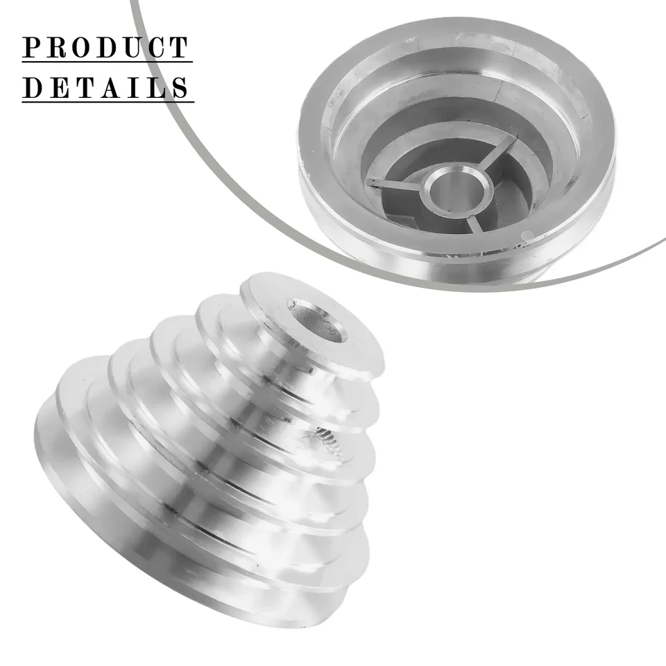 EXTRWORY Pagoden-Riemenrad 14/22 Mm – Aluminium, 5-stufig, Passend Für Keilriemen Typ A, Für Tischbohrmaschinen