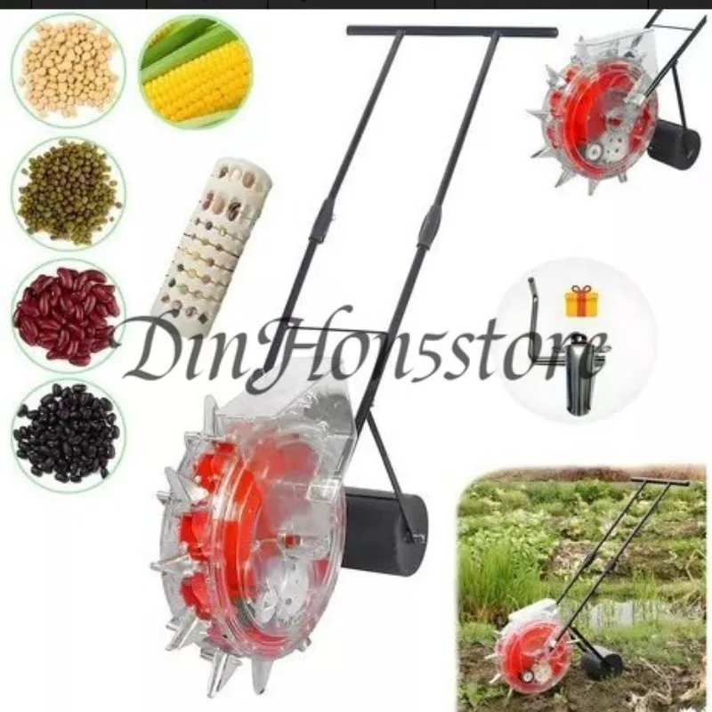 Multifunctional Hand Pushed Seeder for Peanuts Soybeans Corn and Grains Precision Seeder for Corn Roller Planter for Planting