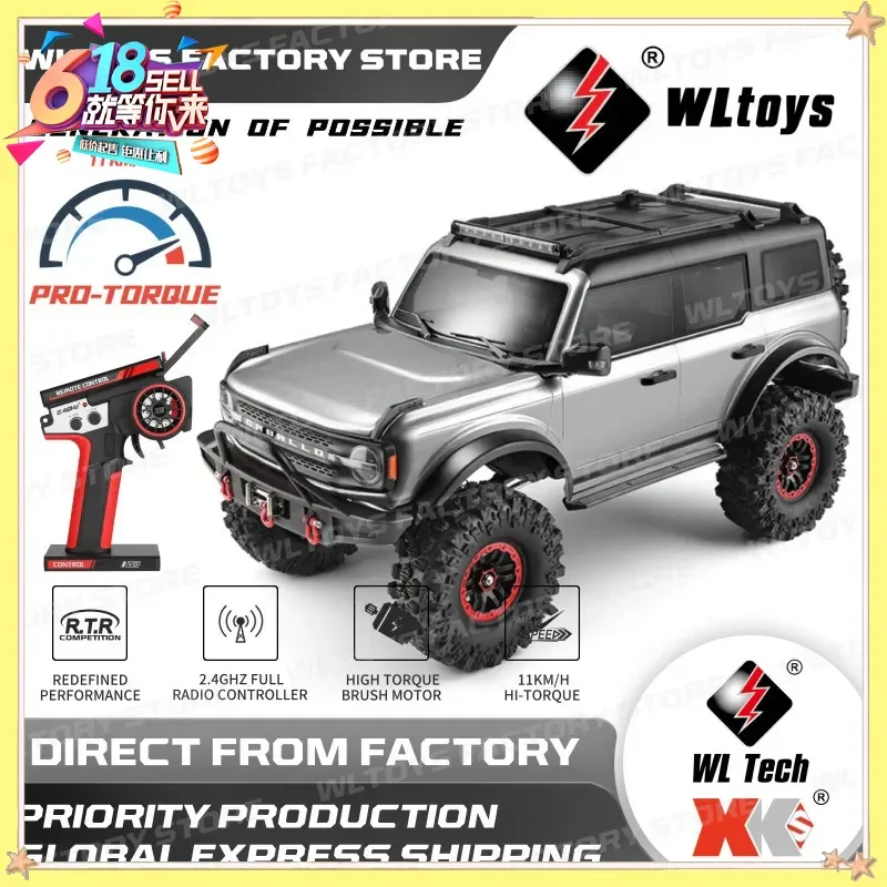 

WL 104020 RC Off-Road Climbing Vehicle 1/10 Scale with Winch 2.4G Electric Variable Speed Remote Control Toy Car