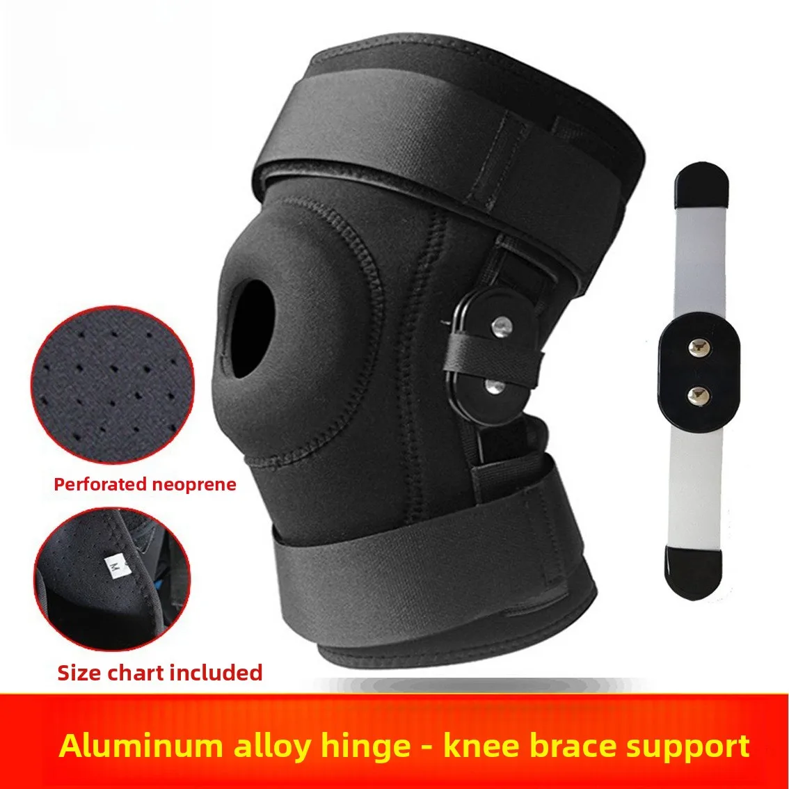 2025 Knee Brace with Aluminum Support, Neoprene Sports Strap for Gym & Diving, Magic Tape Fastener