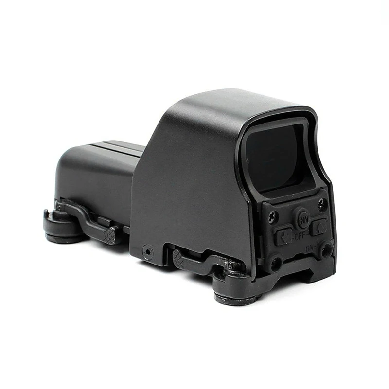 Imagem -02 - Tactical 553 Holographic Sight Replica Pontos Vermelhos e Verdes com Marcas Milspec e Arms qd Mount para Caça Tática Airsoft