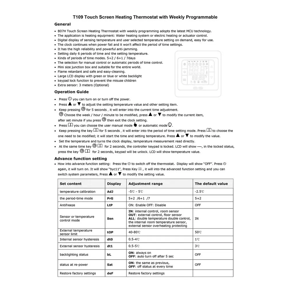 Termorregulador Digital programable, termostato de calefacción de habitación con pantalla táctil, sistema de calefacción eléctrica de suelo