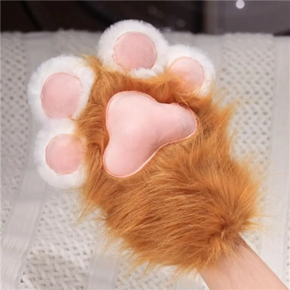 

Fashion Cartoon Cosplay Costume Gloves Furry Fursuit Kigurumi Plush Cat Paw Gloves Warm Thicken Cat Claw Mittens Club