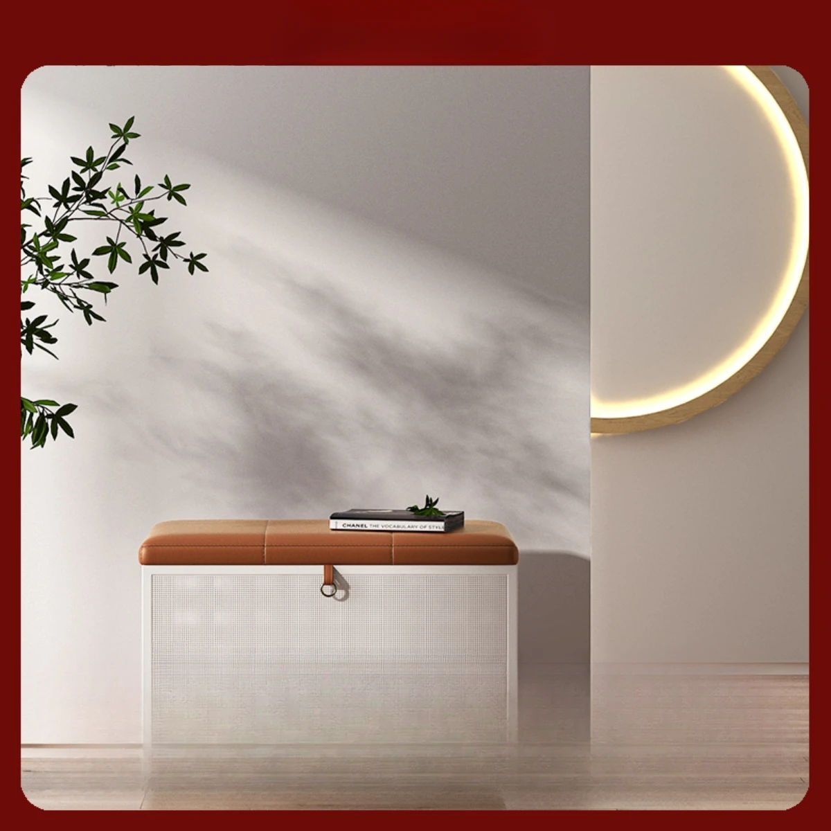 

Bourbon/Nordic simple modern multi-functional storage stool multi-purpose bedroom end of bed door household soft bag shoe