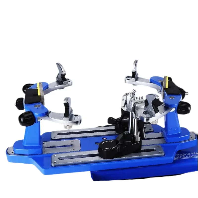 Tennis Accessories Professional Dual Use Stringing Machine with 6-Point Clamping built with 5-Tooth Clamps&Pressure Reducer for