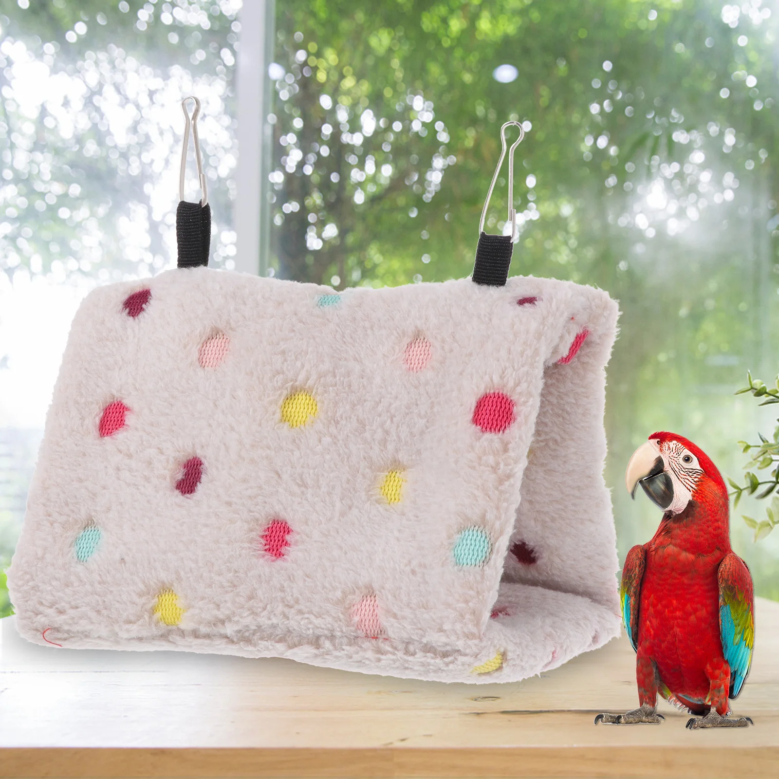 

Parrot Warm Nest Flannel Bird House Comfortable Hammock Bed for Canary Parrot Lark Yellow Bird Sleeping Shelter