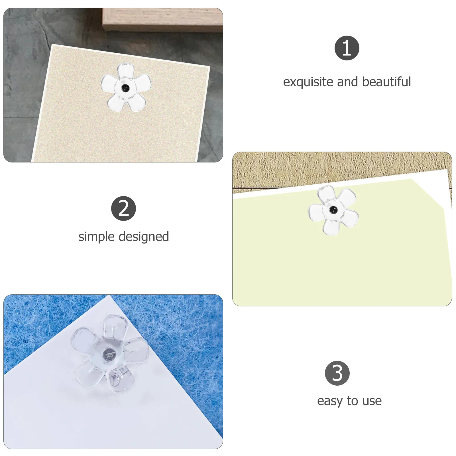 

100Pcs Clear Pushpins Thumbtacks for Cork Board Bulletin Photo Wall Map Markers Office Decor Accessories Artworks Boards Pushpin