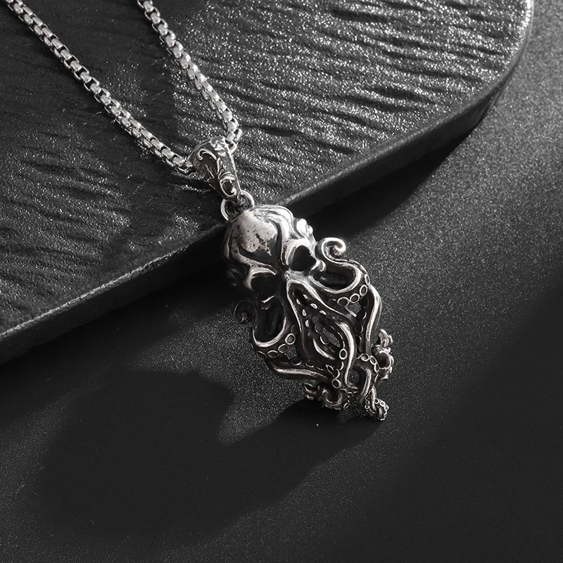 قلادة الأخطبوط القوطي للرجال والنساء ، شخصية البانك الرجعية ، اتجاه الموضة ، هدية المجوهرات #5