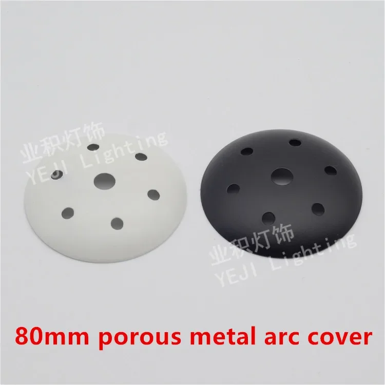 Black white 80mm porous metal arc cover tray  Chandelier base Suitable for table lamps Wall Lighting Accessories DIY