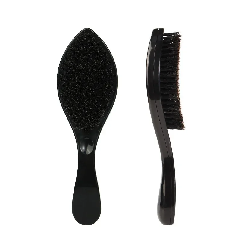 Bristle Men Wave Hairbrush Soft Boar Bristles Handle Hair Brush Hairstyling Tools for Afro Beard Brush Head Modeling