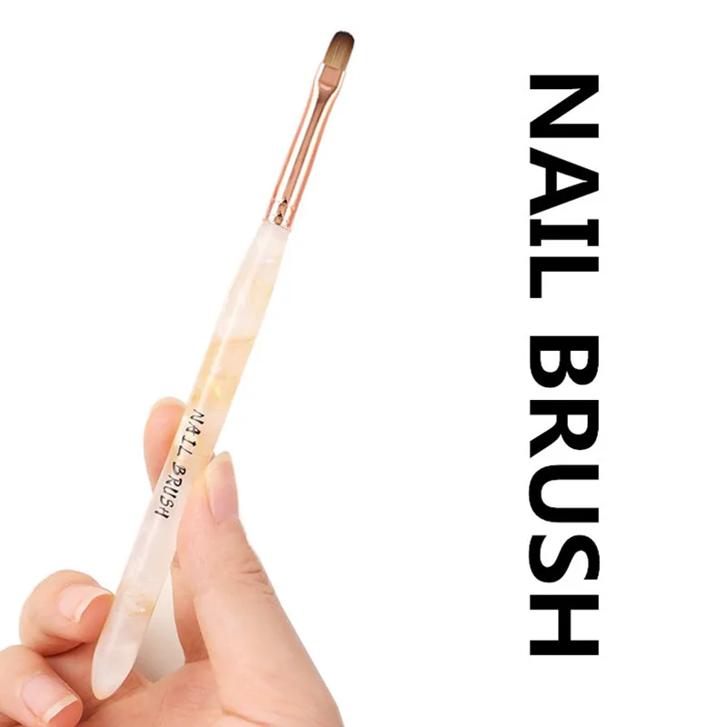 แปรงเพ้นท์เล็บแบบใหม่ 1/3 ชิ้น สำหรับทาสีเจล ยูวีเจล ปากกาเพ้นท์เล็บ หัวกลม พร้อมฝาโลหะ