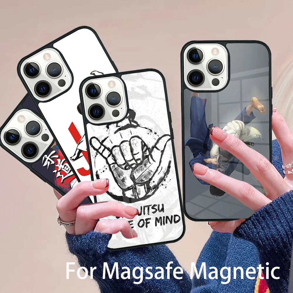 

Japanese Martial Arts Judo Phone Case Magesafe Magnetic Wireless Charge Cover For IPhone 16 11 12 13 14 15 Pro Max Plus Mini