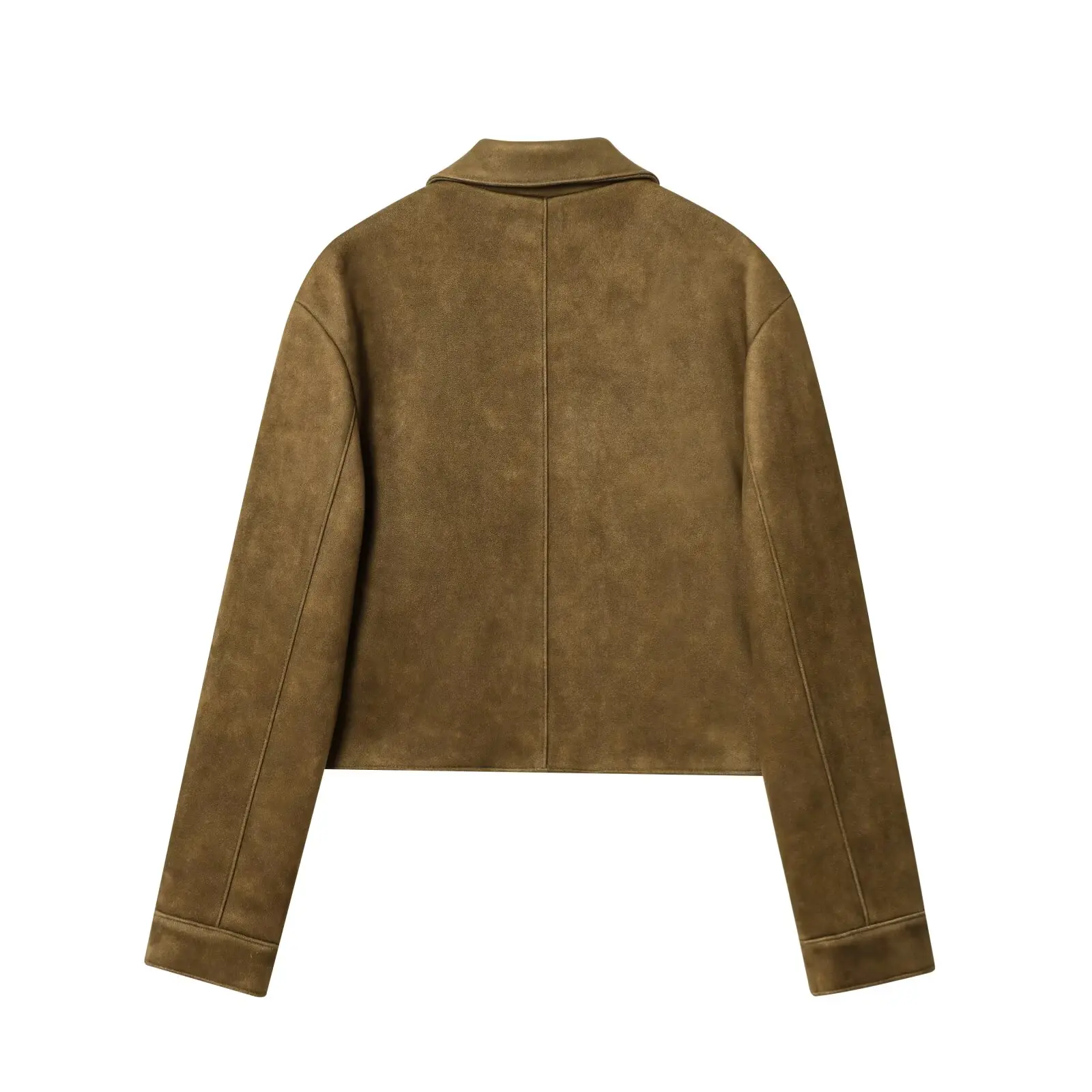 

JNLEAOG Autumn New Women's Faion ort Velour Texture Effect Jaet Coat Straight Tube pe Polyester Fiber 00% Button Clo...