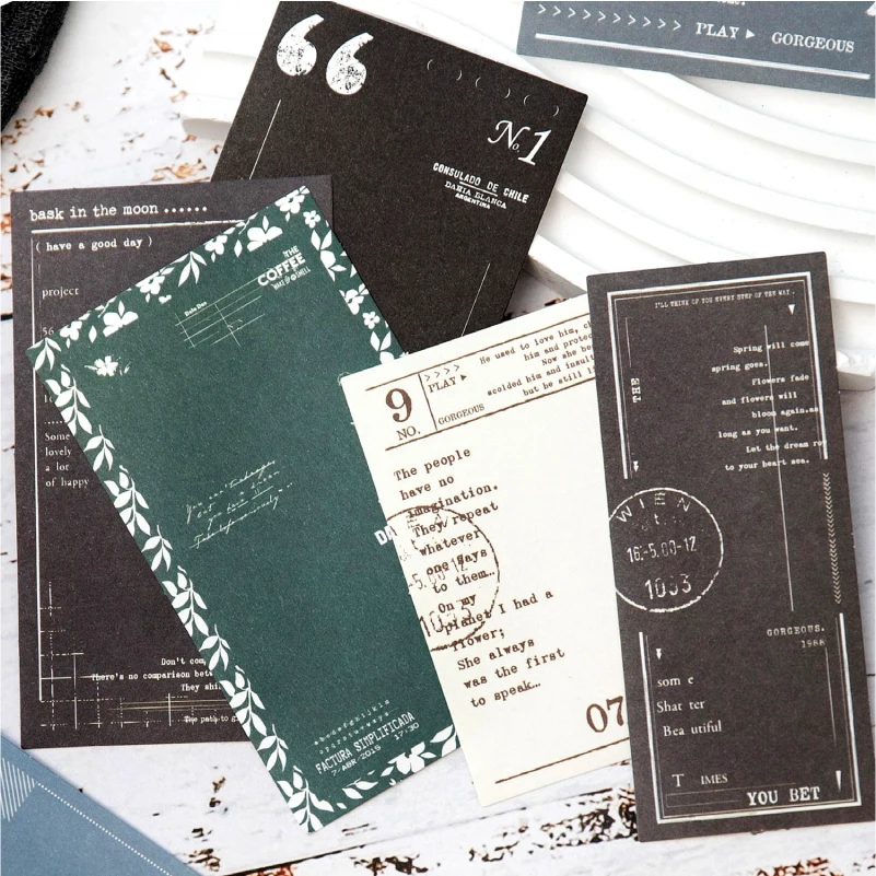 

30 Vintage Text Fragment Stickers, Prelude Decorative Labels, Materials for Journals, Albums, and Planners