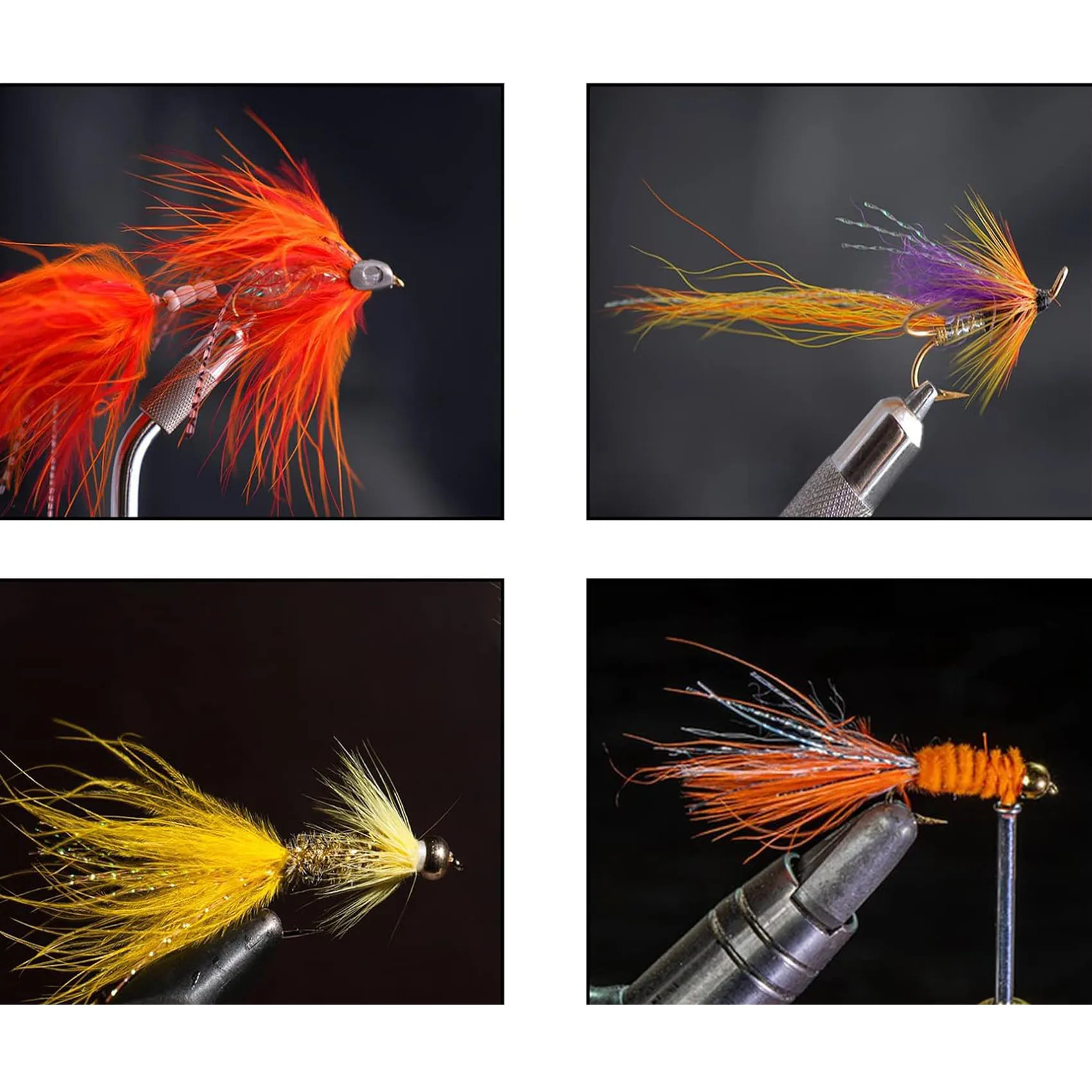 Aventik 10pcs Fly Tying Material PET Crystal Flash Line for Fly Fishing, Durable Lures & Streamers