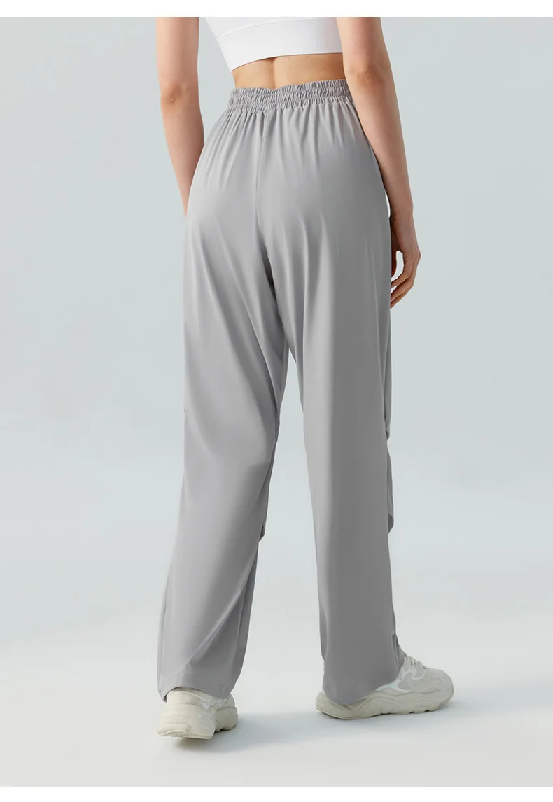 Women's Summer Ice-sense Sun-proof Yoga Pants Thin Draping Fitness Pants Loose Casual Sports Long Trousers