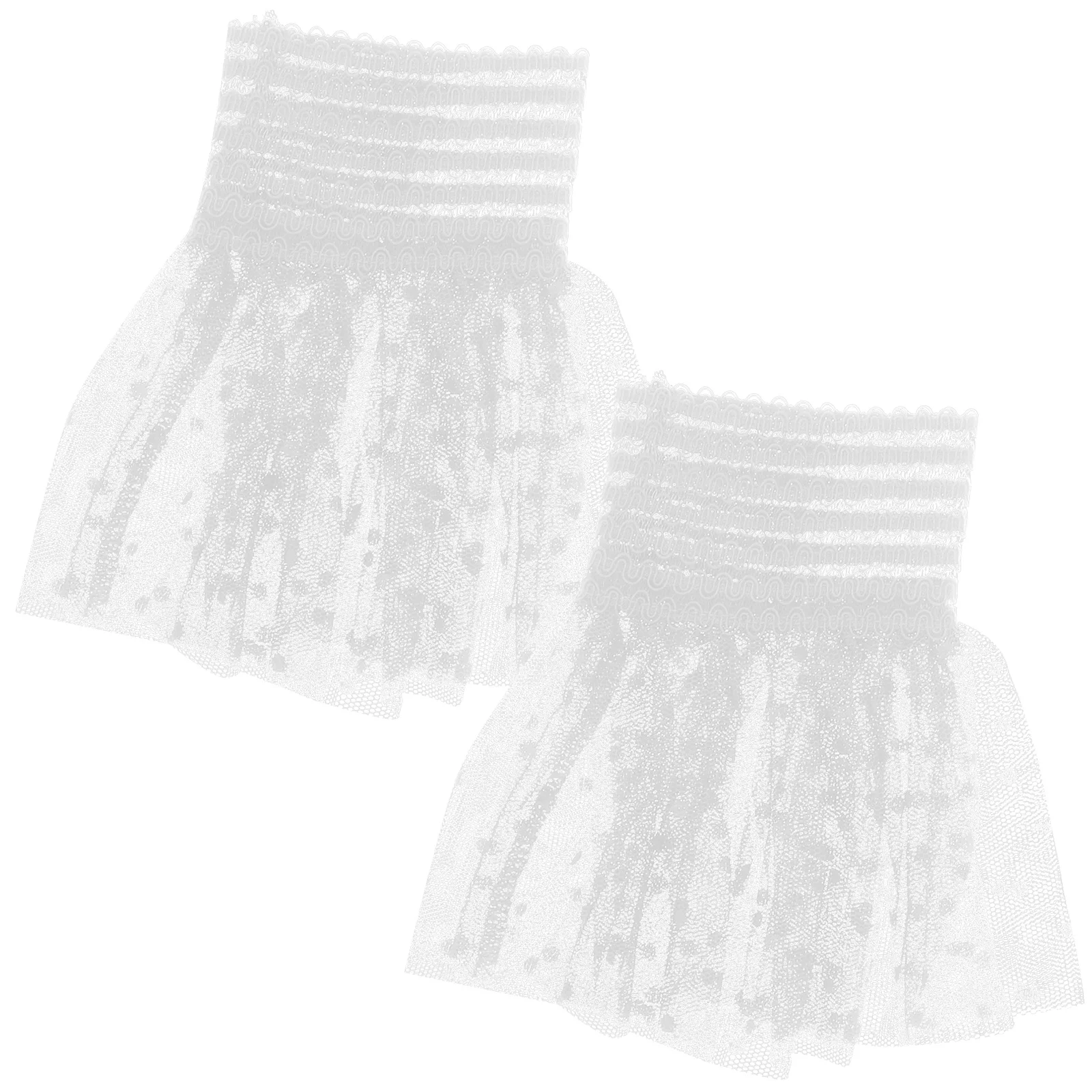 1 زوج الدانتيل الأصفاد العصابات المعصم الزخرفية انفصال المألوف شبكة الشيفون ملحق للنساء سترة التي شيرت بلوزة فستان