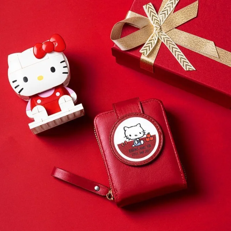 

Anime New INS Hello Kitty Wallet ID Holder Coin Card Organizer Cute Fashionable Compact Luxury ID Case Cartoon Kawaii 2026 Cute