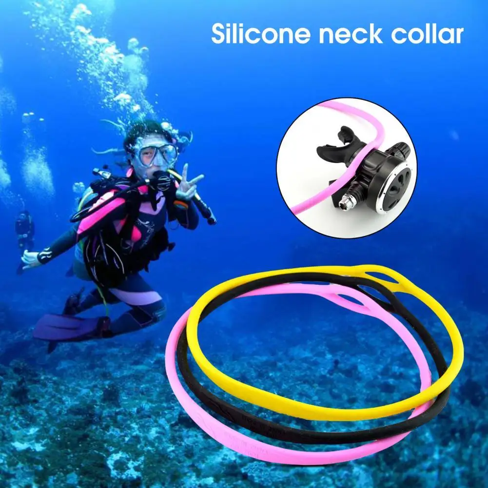 Scuba Diving Mouthpiece Holder Silicone Necklace Spare Second Stage Regulator Octopus Ring Accessories Gears Soft and Durable