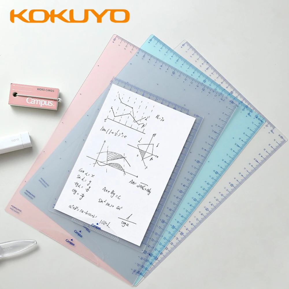 3PCS Japan KOKUYO Campus Writing Board Paper Clip Writing Pad Transparent Writing Pad Back To Shool Stationery Office Supplies