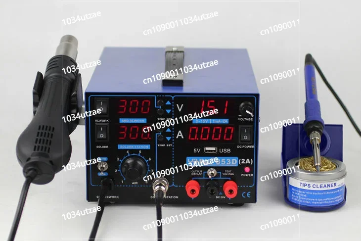 853D 2A with USB Rework Station Welding Hot Air Rework Station 3 in 1 220V/110V 33*27*21CM