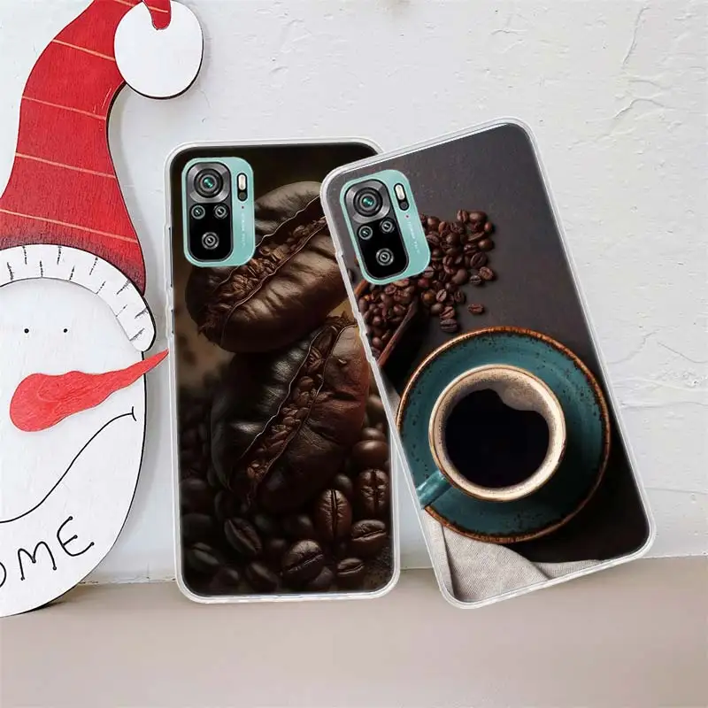 Newly Baked Coffee Beans Phone Case For Xiaomi Poco X3 F6 X4 F4 GT M3 M4 M5 M5S X5 X6 Pro 5G F5 F3 F2 F1 Mi Note 10 Lite Silico