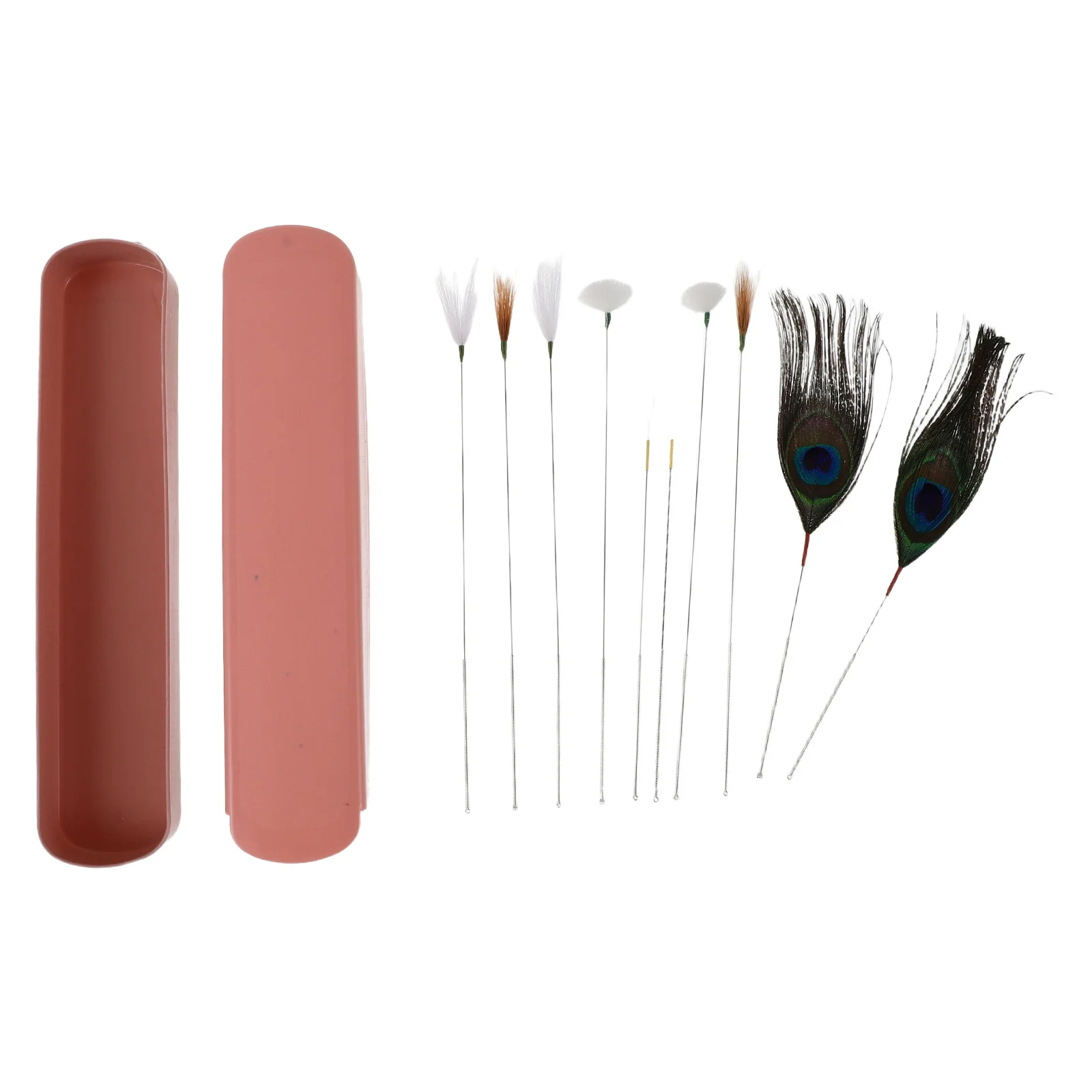 

Комплексный набор инструментов для удаления ушной серы, гусиный шлейф, павлин, глубокая очистка, портативный ящик для хранения для дома и путешествий