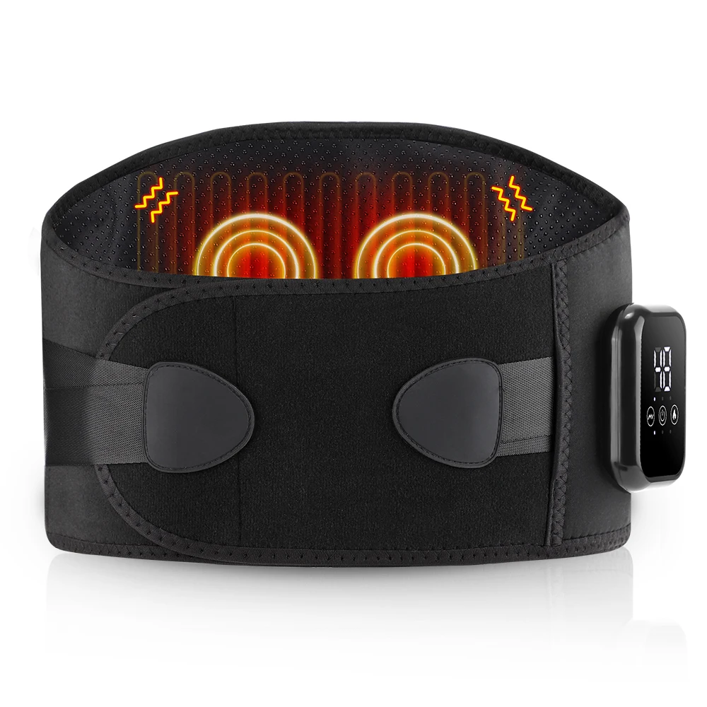 New Heating Waist Massager Belts Vibration Hot Compress Brace Belt Back Lumbar Fatigue Relax Massage Machine Heated Pad Electric