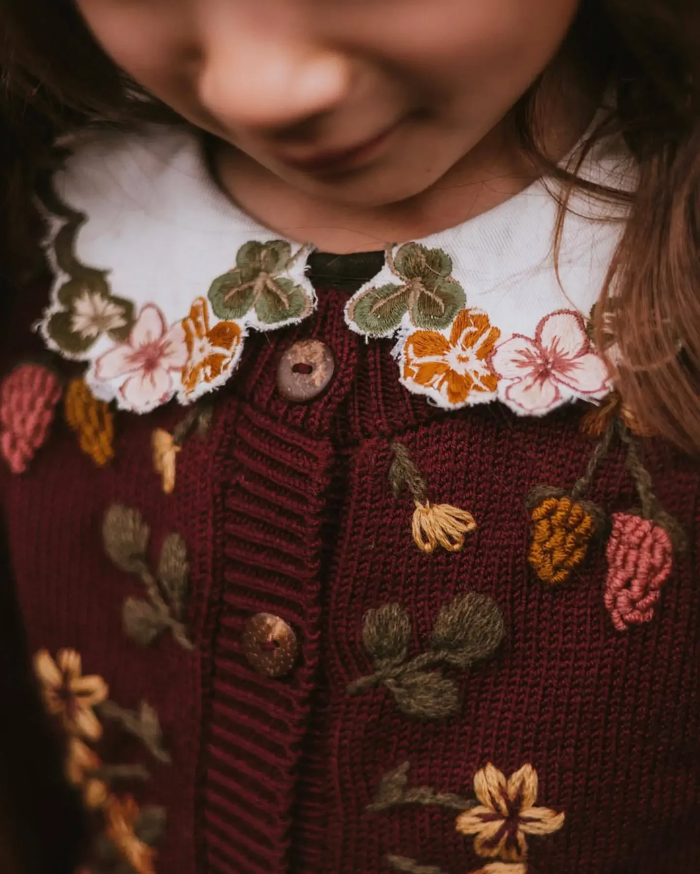 2023 New Kids Sweaters Knitted Cardigan Outwear Winter/Autumn Mushroom Toddler Sweaters Coat Retro Brand Baby Child Outwear