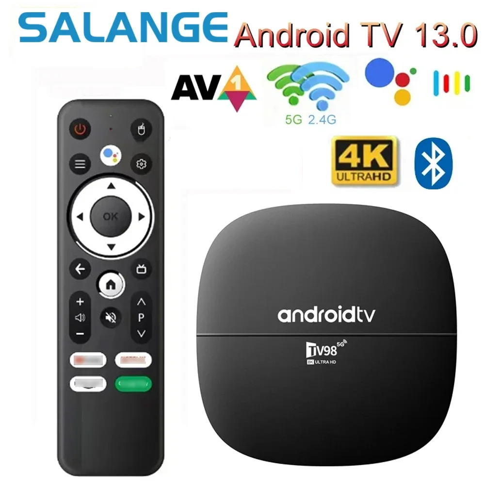 

Tv98 Atv Smart Android 13 Tv Box H313 Bluetooth Voice Remote Control Tv Box Dual Band Wifi Tv Media Player 1GB 8GB Set Top Boxs